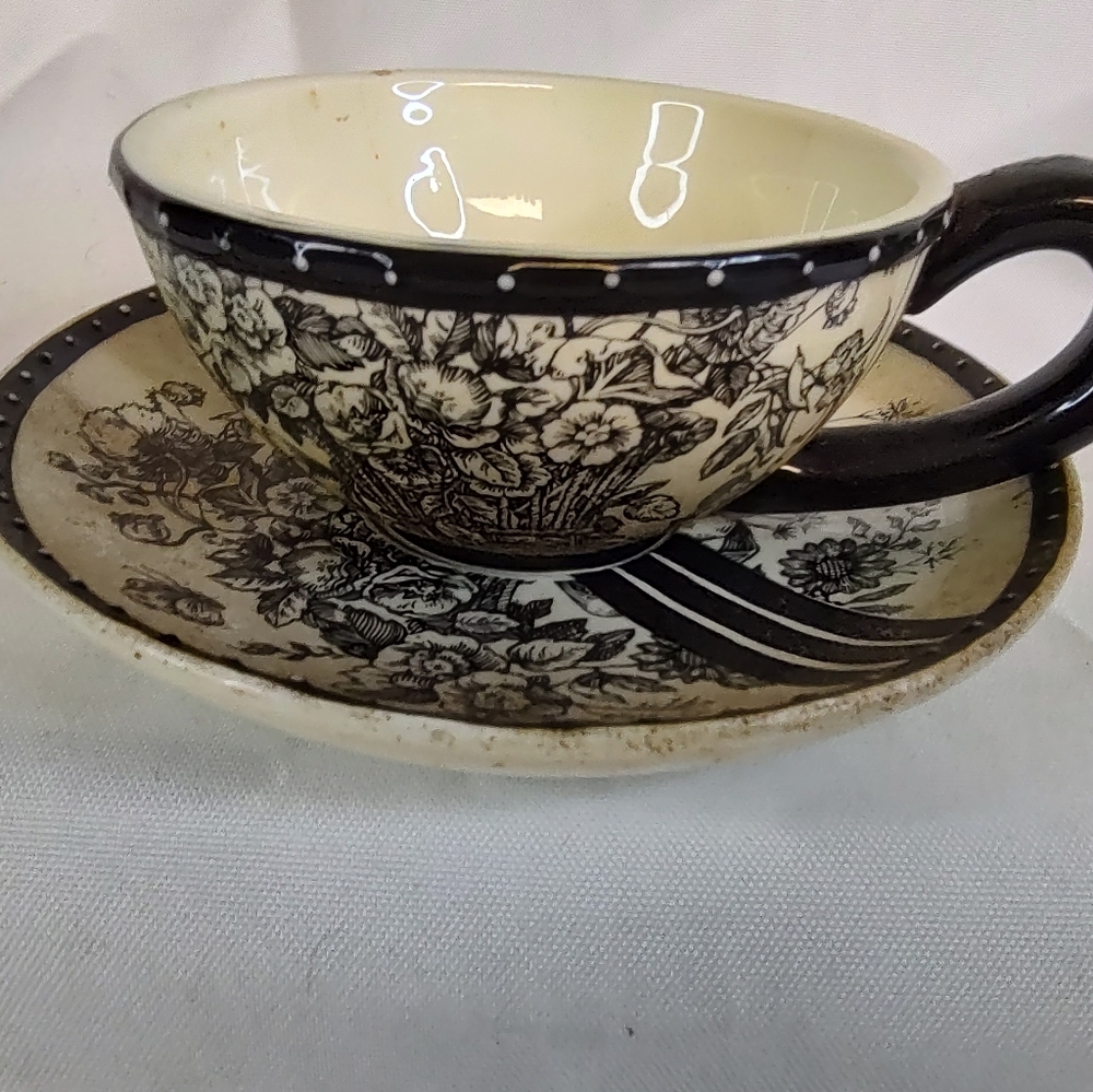 Vintage Mud Pie Tea Cup and Saucer